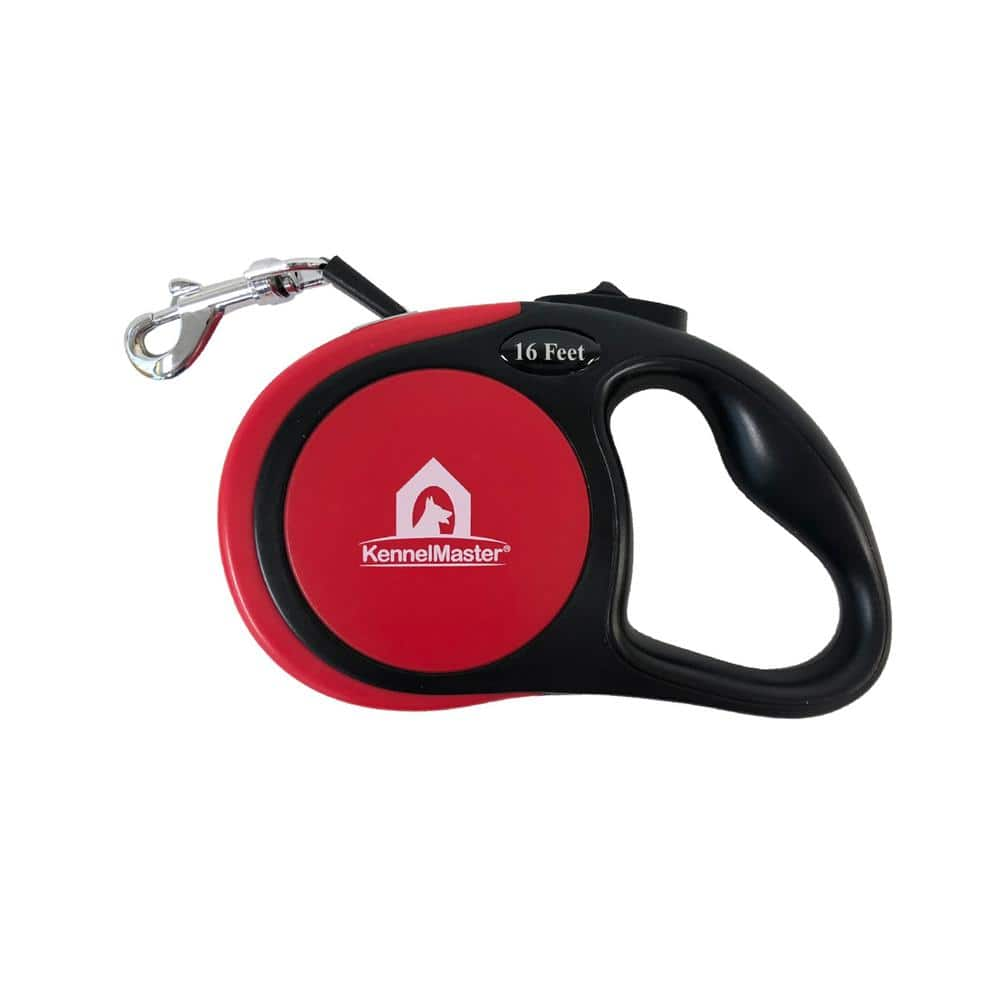 KennelMaster Small 16 ft. Red Retractable Dog Leash