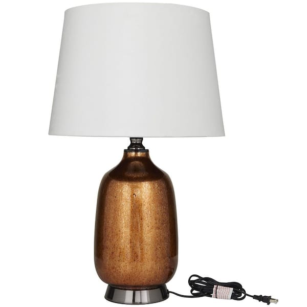 Brushed Copper Metal Task Table Lamp, Table Lamps