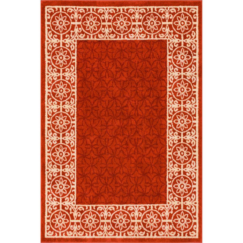 Red Rug Mc Well Woven Mystic Gabby Red 2 ft. x 3 ft. Modern Door Mat MC-70-3 - The ...