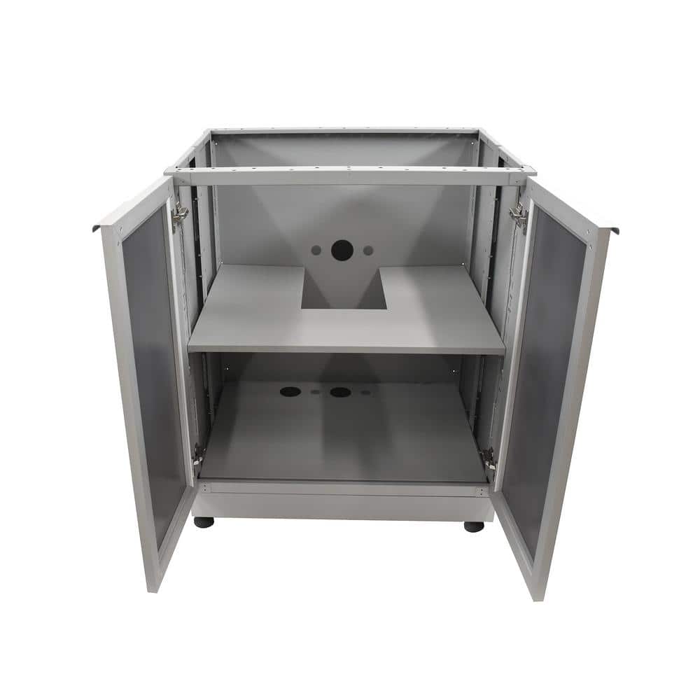 Slate Gray Aluminum Modular Outdoor Kitchen Cabinet