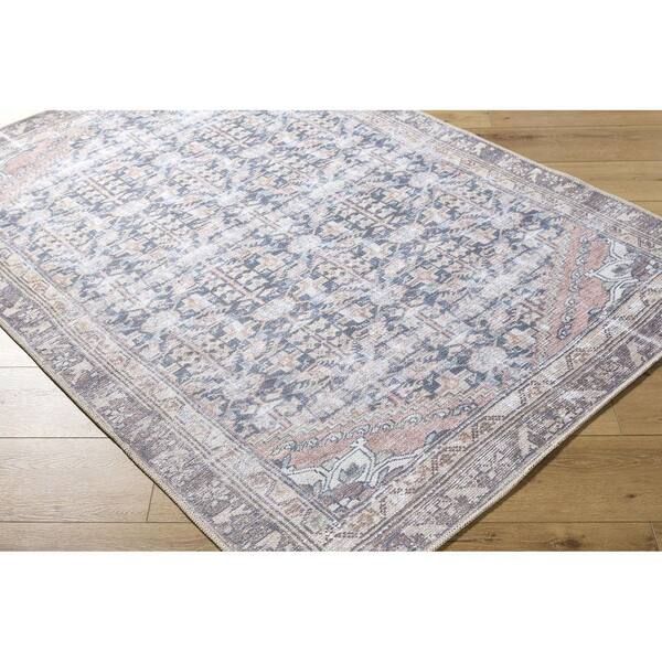 Amelie Brown Traditional Medallion 2 X 2 Area Rug