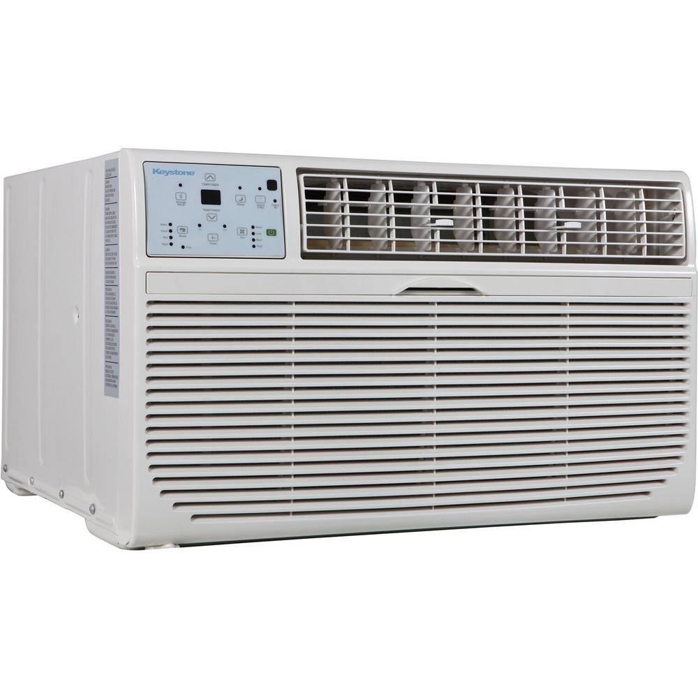 White 10,000 BTU Wall Mounted Air Conditioner with Heater and Remote