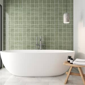 Artcrafted Aloe 4 in. x 4 in. Glazed Ceramic Wall Tile (5.67 sq. ft./case)