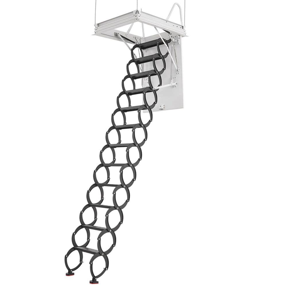 660LBS. Attic Ladder, Alloy Steel Pull-Down, Fits 9.5-10.2 ft. Ceiling, 39.4 x 27.5 in. Opening, Retractable with Rod price history on PriceWatchPro
