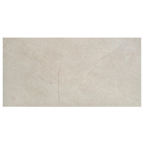 Dorian Silver Gray 4 in. x 0.41 in. Marble Look Antique Satin Porcelain Floor and Wall Tile Sample