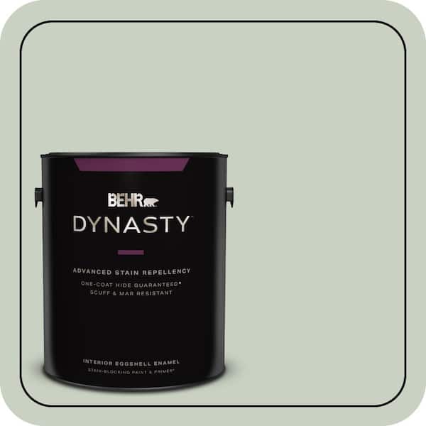 BEHR DYNASTY 1 gal. #PPU11-12 Mild Mint One-Coat Hide Eggshell Enamel Interior Stain-Blocking Paint & Primer