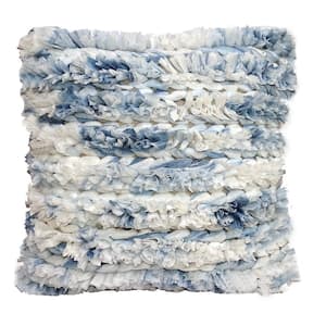 Multi Colored 20 in. x 20 in. Fluffy Decorative Throw Pillow for Couch Handloom Woven