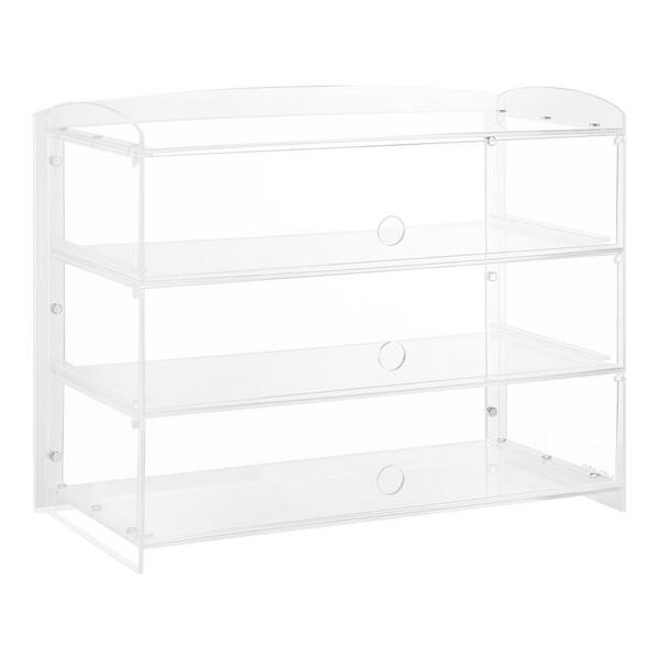 Bakery Display Case, 3-Tier Commercial Countertop Pastry Display Case, Clear Acrylic Bread Box, 19 x 9.1 x 15 in.