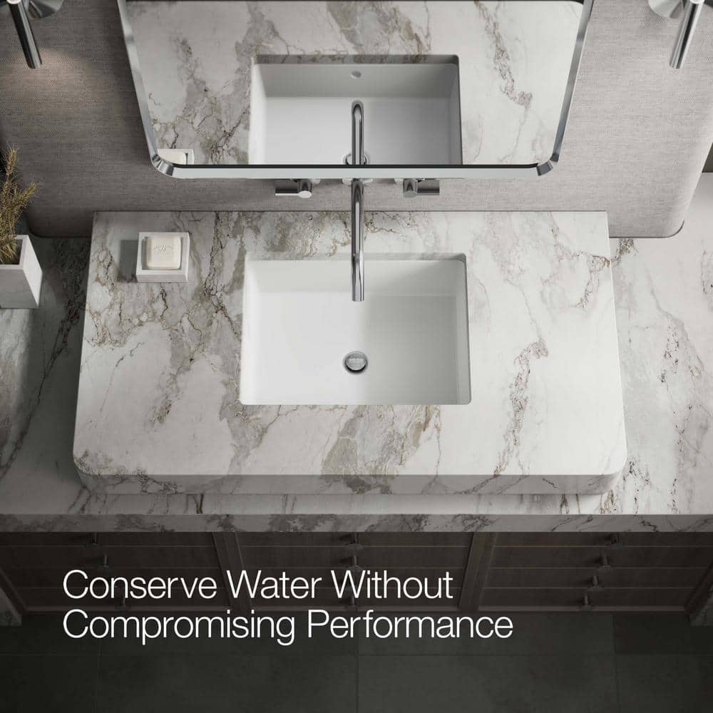 Polished Chrome Wall-Mount Bathroom Sink Faucet with Ceramic Handles