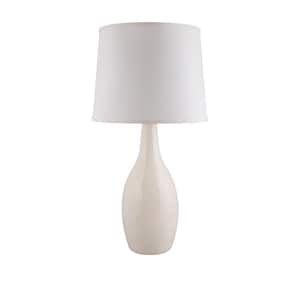Droplet 25 in. White Indoor Table Lamp