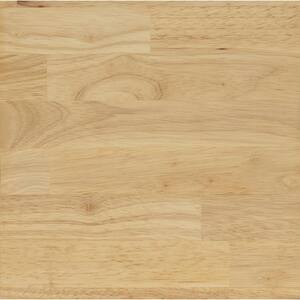 Unfinished Hevea 6 ft. L x 25 in. D x 1.5 in. T Butcher Block Island Countertop in Pre Stain Beach Blonde Eased Edge
