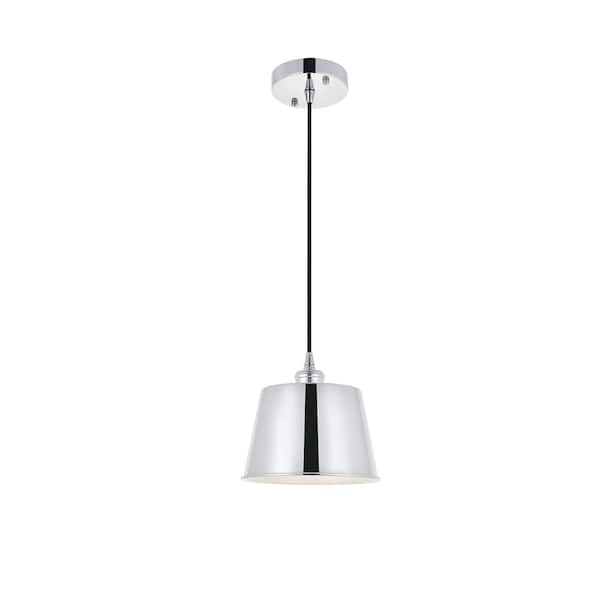 Unbranded Timeless Home Nathaniel 1-Light Pendant in Chrome with in. W x in. H Shade