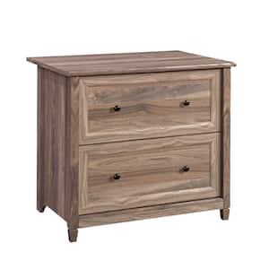 Edge Water Washed Walnut Decorative Lateral File Cabinet with 2-Drawers