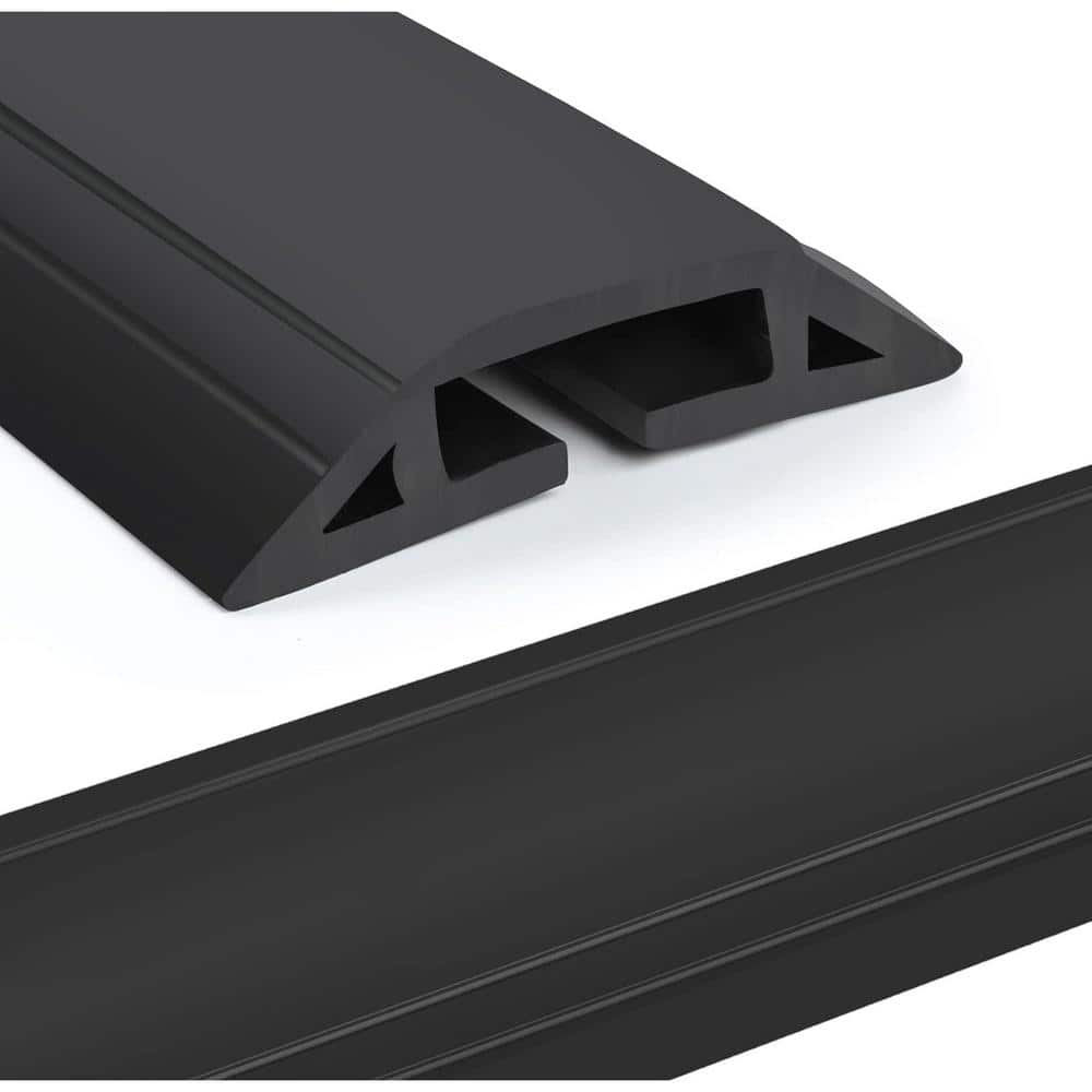 Ahfiwaso 10 ft. Heavy Duty PVC Flexible Floor Cable Cover, Cord