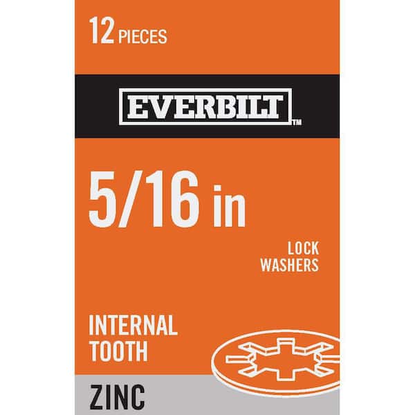 Everbilt 5/16 in. Zinc-Plated Steel Internal Tooth Lock Washers (12-Pack)