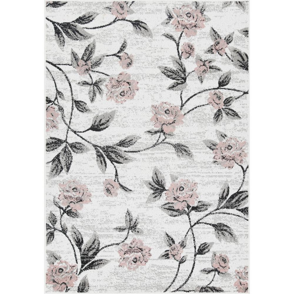 L'Baiet Luna Pink Floral 2 ft. x 6 ft. Runner Rug DN509P26 - The Home Depot