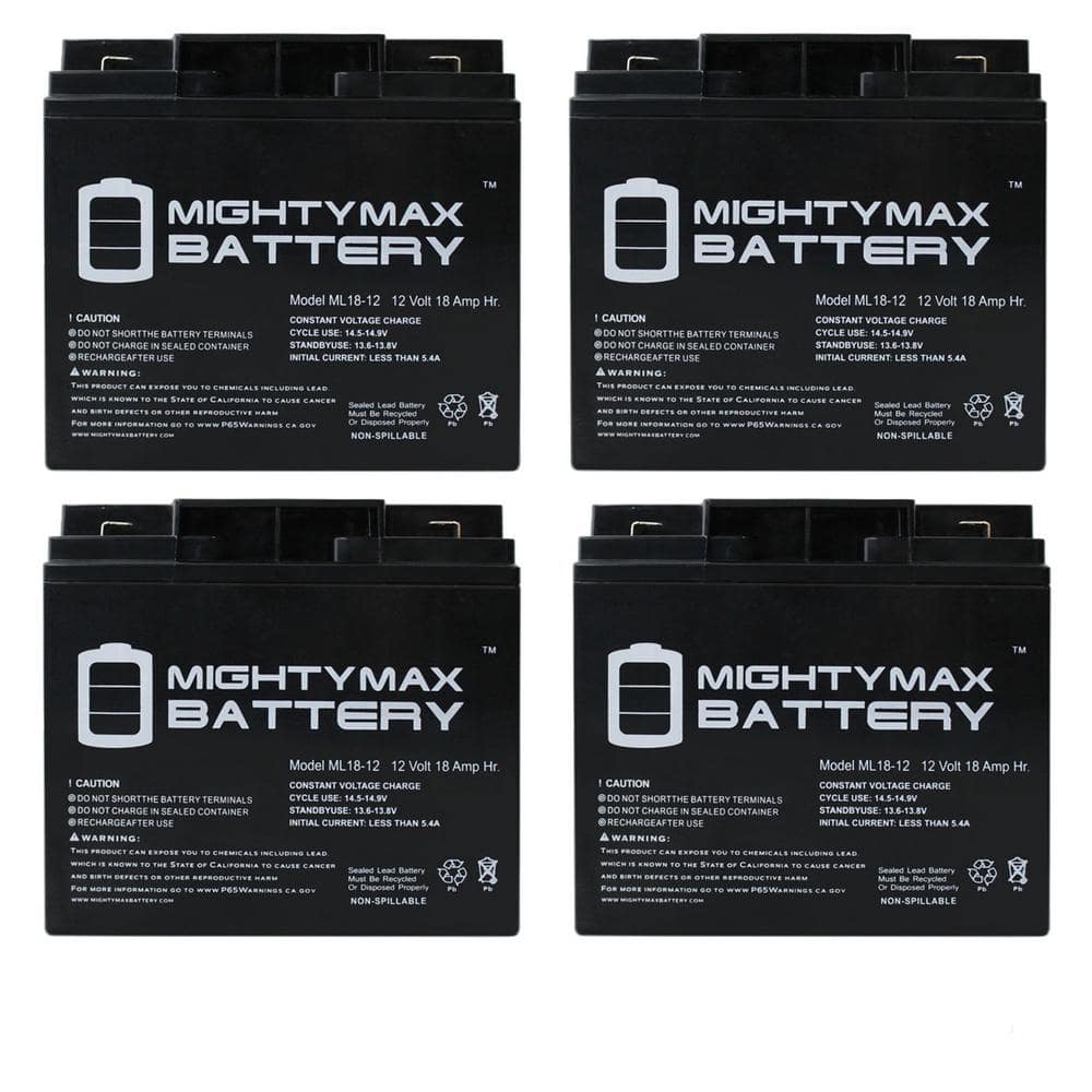 12-Volt 18A F2 SLA Battery Replaces Sonnenschein NGA5120016HSOBA - 4 Pack price history on PriceWatchPro