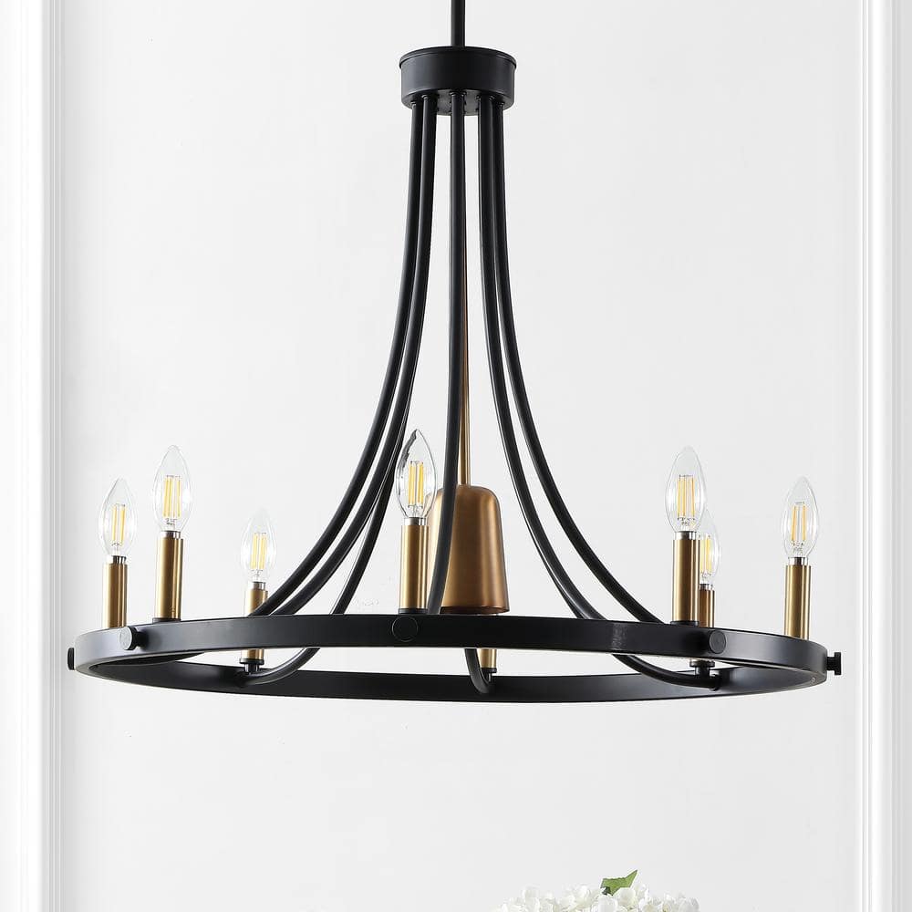 Black Iron Empire Shape Rustic Chandelier Light