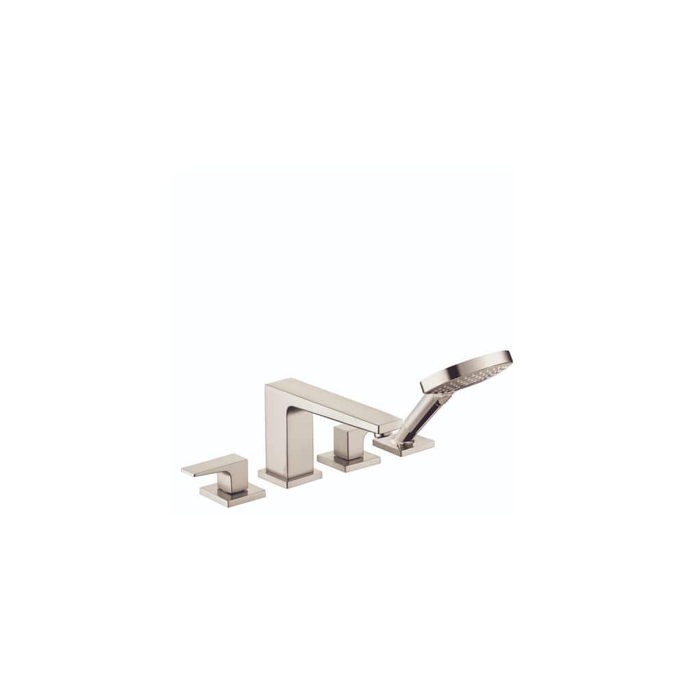 Metropol 2-Handle Deck Mount Roman Tub Faucet with Hand Shower in Brushed Nickel price history on PriceWatchPro