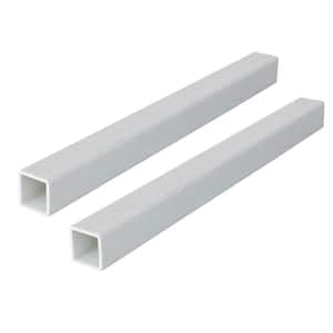 24 in. x 2 in. x 1/5 in. FRP Square Tube Fence Post For Corner / Line, (2 Pack)