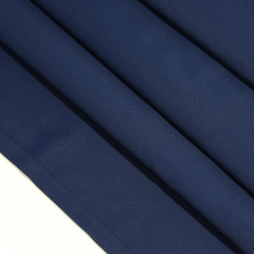 Dark Blue Polyester Blackout Grommet Curtain Panel 42 x 84 Inches