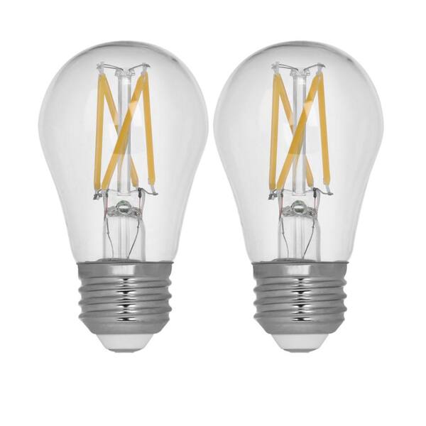 Feit Electric 40w Equivalent A15 Dimmable Filament Cec Title 20 90 Cri Clear Glass Led Ceiling Fan Light Bulb Daylight 2 Pack Bpa1540950cafil Rp The Home Depot - Ceiling Fan Light Bulbs Led Daylight