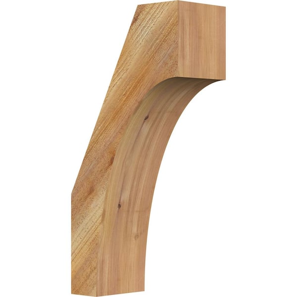 Ekena Millwork 6"W x 12"D x 24"H Westlake Rough Sawn Knee Brace, Western Red Cedar