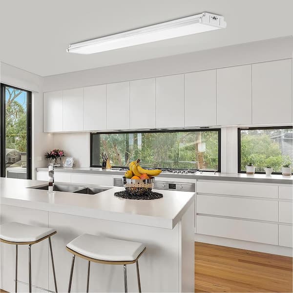 4 ft. LED Wraparound Light 50-Watt 5500LM LED Shop Light 3000K/4000K/5000K Adjustable LED Ceiling Lighting Fixtures ETL