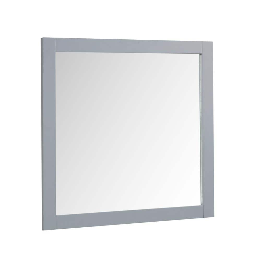 Galsaky 34 in. W x 32 in. H Rectangular Framed Surface-Mount Bathroom Vanity Mirror in Empire Gray price history on PriceWatchPro