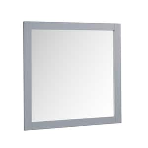 Galsaky 34 in. W x 32 in. H Rectangular Framed Surface-Mount Bathroom Vanity Mirror in Empire Gray