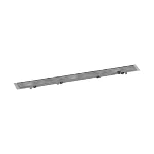RainDrain Rock Stainless Steel Linear Shower Drain Trim for 27 5/8 in. Rough in Nature Stone
