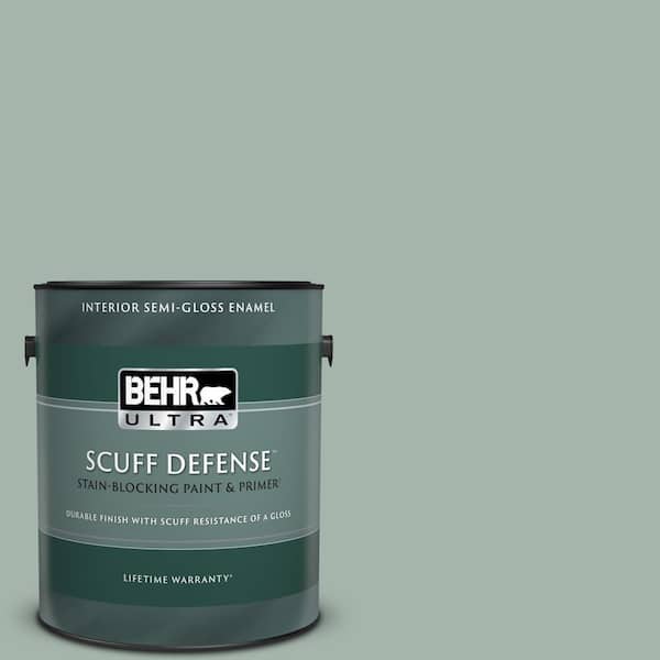 BEHR ULTRA 1 gal. #460E-3 Smokey Slate Extra Durable Semi-Gloss Enamel Interior Paint & Primer