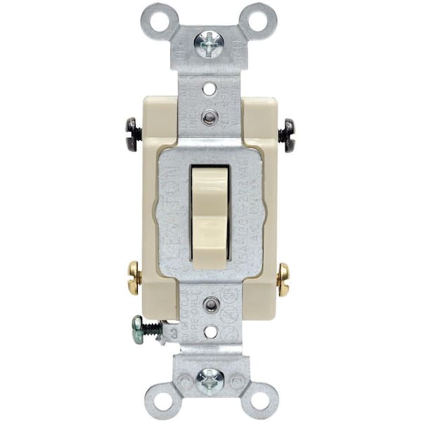 Leviton 15/20 Amp 4-Way Toggle Switch, Ivory