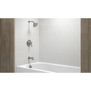 Worth 1-Handle 3-Spray Tub and Shower Faucet in Vibrant Brushed Nickel (Valve Included)