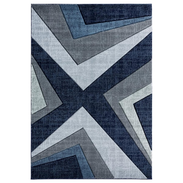 United Weavers Bristol Zine Navy 2 ft. 7 in. x 4 ft. 2 in. Area Rug