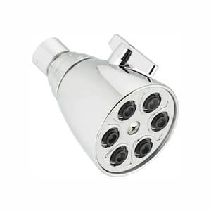 3-Spray Patterns 1.75 GPM 2.75 in. Wall Mount Fixed Shower Head in Chrome