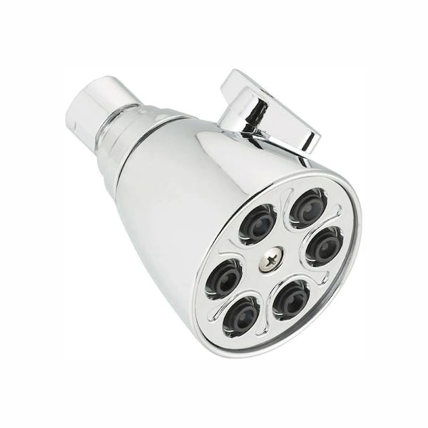 Delta 3-Spray Patterns 1.75 GPM 2.75 in. Wall Mount Fixed Shower Head in Chrome