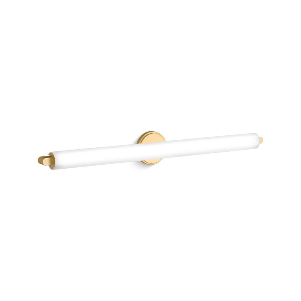 Crue 36 in. 1-Light Brushed Moderne Brass Wall Sconce LED Vanity Light Bath Bar price history on PriceWatchPro