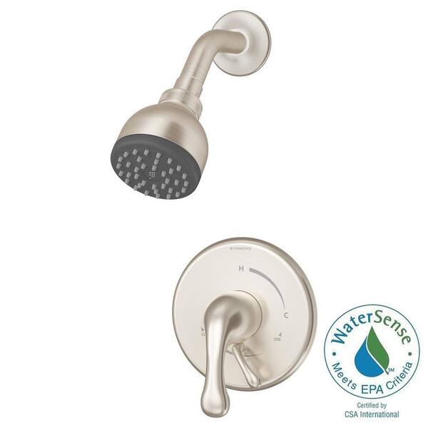 Symmons Unity 1-Handle Shower Faucet in Satin Nickel (Valve Included)