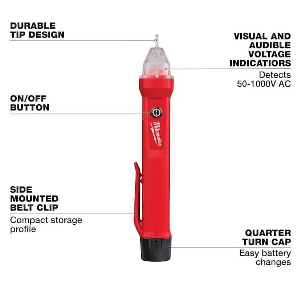 Milwaukee GFCI Receptacle Tester and Voltage Detector with LED Kit