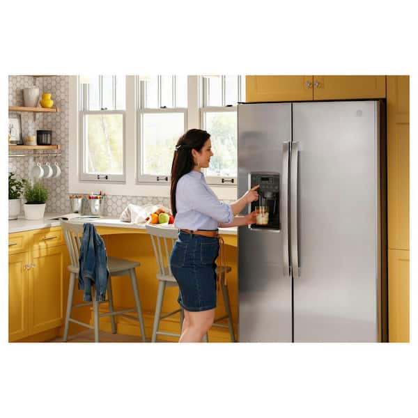 Ge 32 75 In 23 Cu Ft Built Side, Are Bathtubs A Standard Size Refrigerator