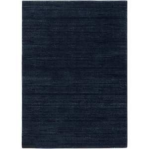 Vision Navy 8 ft. x 10 ft. Solid Area Rug