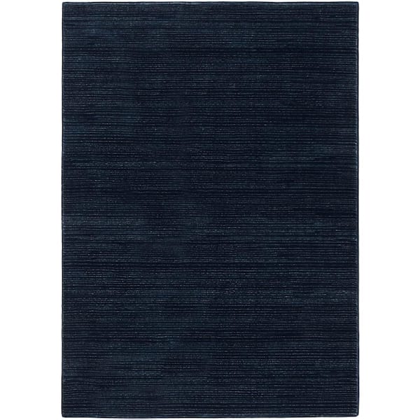 Vision Navy 8 ft. x 10 ft. Solid Area Rug