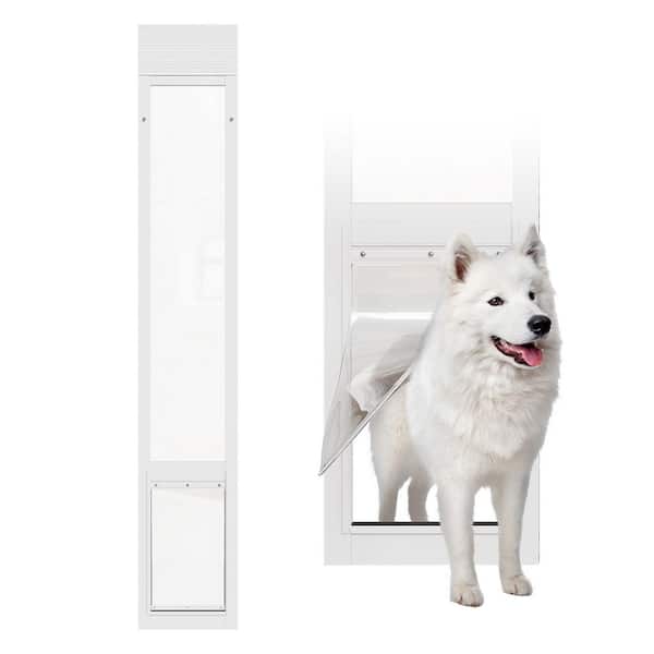 10 in. x 16 in. Large White Freedom Patio Panel 76 in. to 81 in. Pet Door