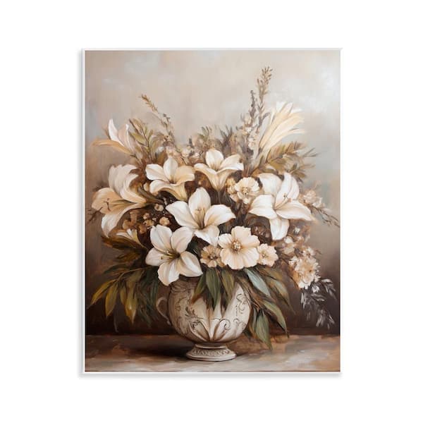 Lily Bouquet Still Life by Petal Prints Design Unframed Nature Graphic Art Print 14 in. x 11 in.