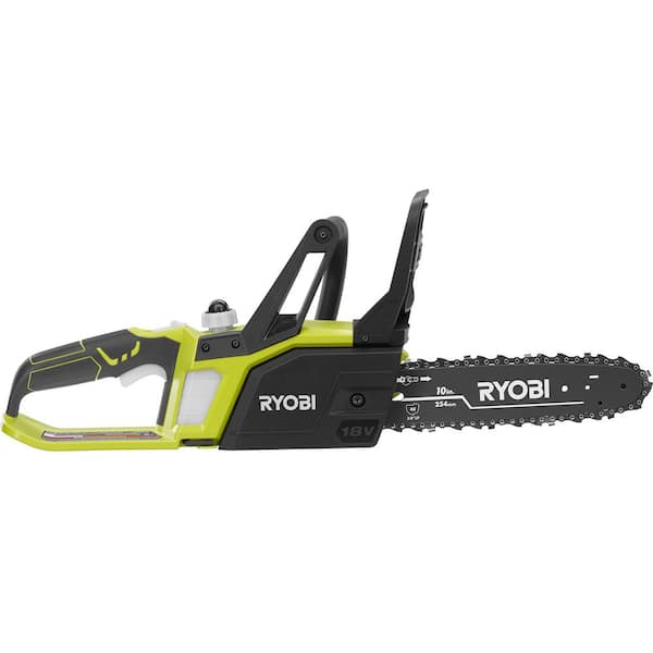 RYOBI ONE+ 18V 8 in. Cordless Battery Pole Saw, 10 in. Chainsaw 