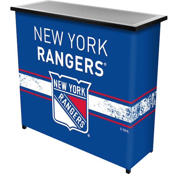 Unbranded New York Rangers Logo Blue 36 in. Portable Bar