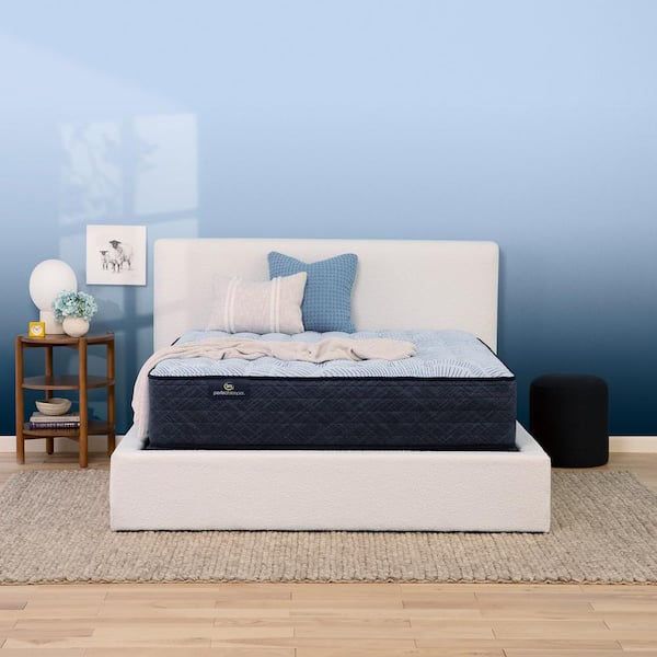 Serta Perfect Sleeper Nurture Night Twin Medium 13.5 in. Mattress Set with 9 in. Foundation