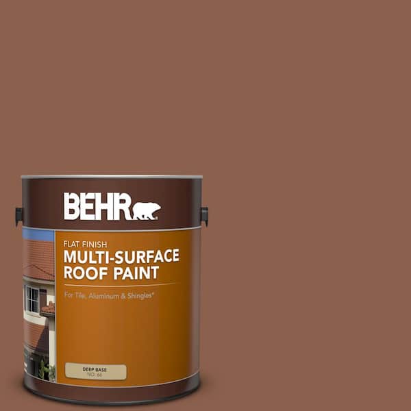 BEHR 1 gal. #RP-18 Russet Brick Flat Multi-Surface Exterior Roof Paint