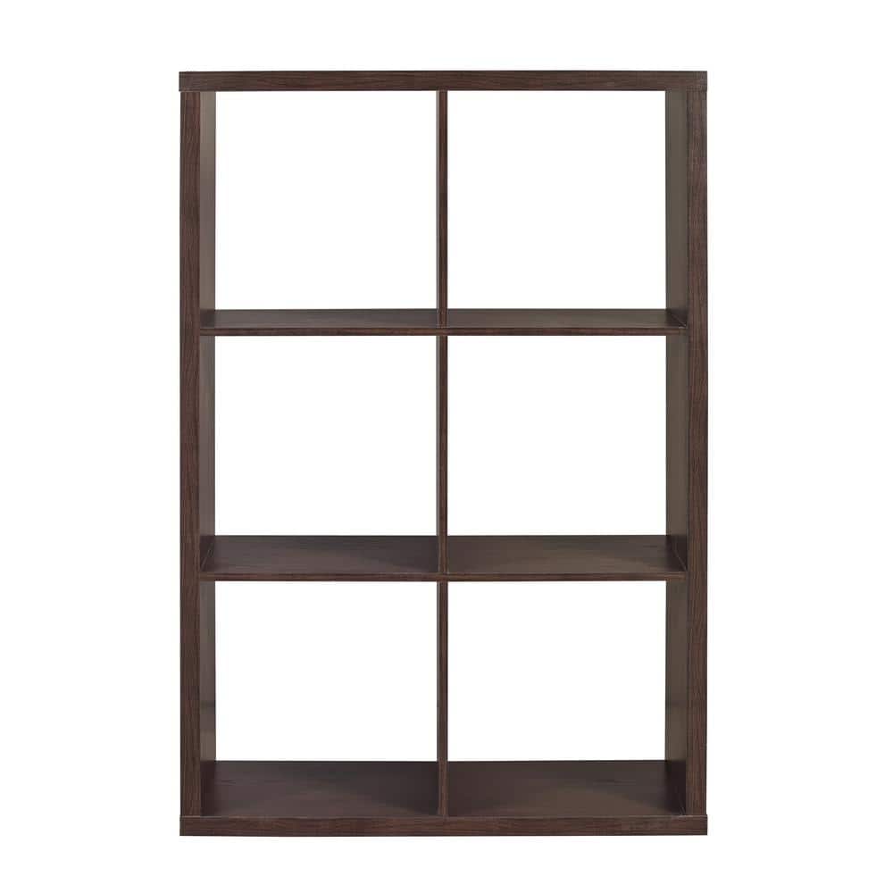 Dillon Espresso 6-Cubby Horizontal or Vertical Storage Cabinet